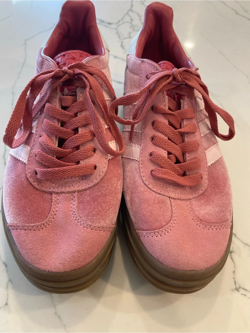 Adidas Gazelle Pink Platform Sneakers - Picture 2 of 9
